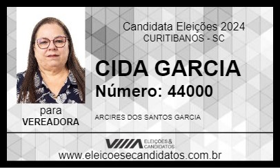 Candidato CIDA GARCIA 2024 - CURITIBANOS - Eleições