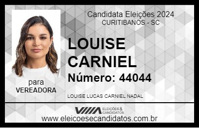 Candidato LOUISE CARNIEL 2024 - CURITIBANOS - Eleições