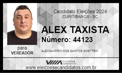 Candidato ALEX TAXISTA 2024 - CURITIBANOS - Eleições