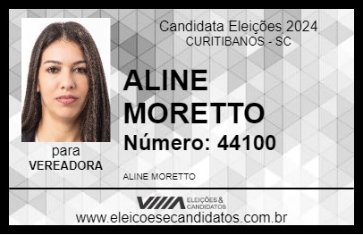 Candidato ALINE MORETTO 2024 - CURITIBANOS - Eleições