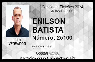 Candidato ENILSON BATISTA JIMI 2024 - JOINVILLE - Eleições