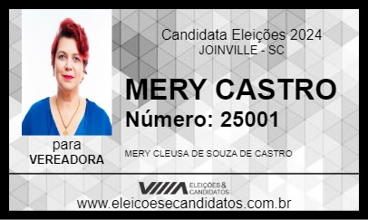 Candidato MERY CASTRO 2024 - JOINVILLE - Eleições