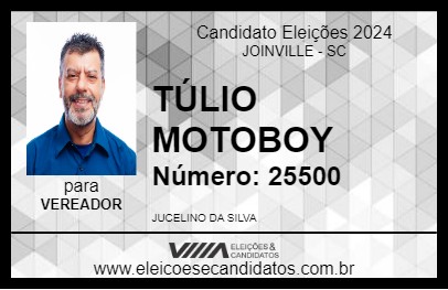 Candidato TÚLIO MOTOBOY 2024 - JOINVILLE - Eleições