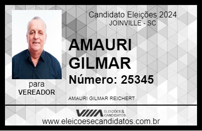 Candidato AMAURI GILMAR 2024 - JOINVILLE - Eleições