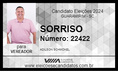 Candidato SORRISO 2024 - GUARAMIRIM - Eleições