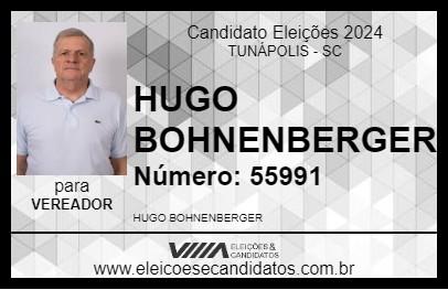 Candidato HUGO BOHNENBERGER 2024 - TUNÁPOLIS - Eleições