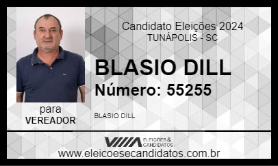 Candidato BLASIO DILL 2024 - TUNÁPOLIS - Eleições