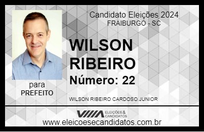 Candidato WILSON RIBEIRO 2024 - FRAIBURGO - Eleições