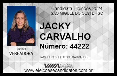 Candidato JACKY CARVALHO 2024 - SÃO MIGUEL DO OESTE - Eleições