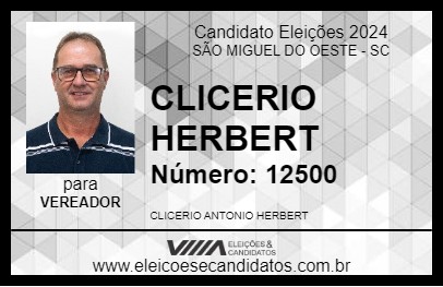 Candidato CLICERIO HERBERT 2024 - SÃO MIGUEL DO OESTE - Eleições