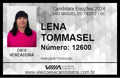 Candidato LENA TOMMASEL 2024 - SÃO MIGUEL DO OESTE - Eleições