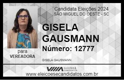 Candidato GISELA GAUSMANN 2024 - SÃO MIGUEL DO OESTE - Eleições