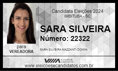 Candidato SARA SILVEIRA 2024 - IMBITUBA - Eleições