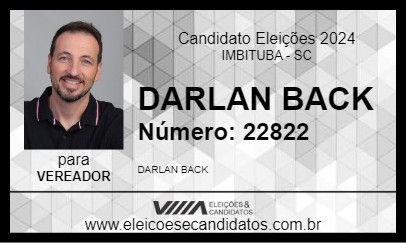 Candidato DARLAN BACK 2024 - IMBITUBA - Eleições