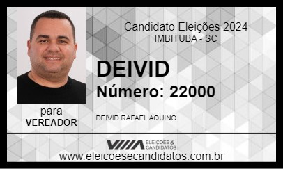 Candidato DEIVID 2024 - IMBITUBA - Eleições