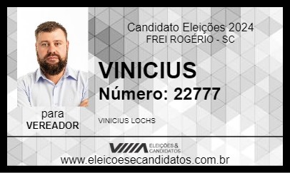 Candidato VINICIUS 2024 - FREI ROGÉRIO - Eleições