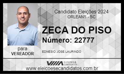 Candidato ZECA DO PISO 2024 - ORLEANS - Eleições