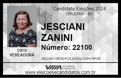 Candidato JESCIANI ZANINI 2024 - ORLEANS - Eleições