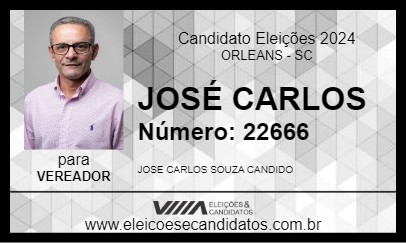 Candidato JOSÉ CARLOS 2024 - ORLEANS - Eleições