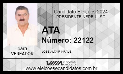 Candidato ATA 2024 - PRESIDENTE NEREU - Eleições