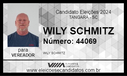 Candidato WILY SCHMITZ 2024 - TANGARÁ - Eleições