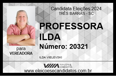 Candidato PROFESSORA ILDA 2024 - TRÊS BARRAS - Eleições