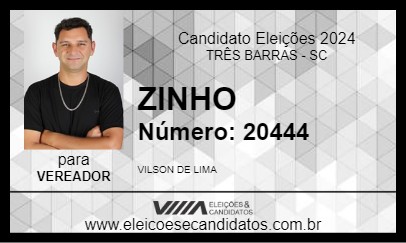 Candidato ZINHO 2024 - TRÊS BARRAS - Eleições