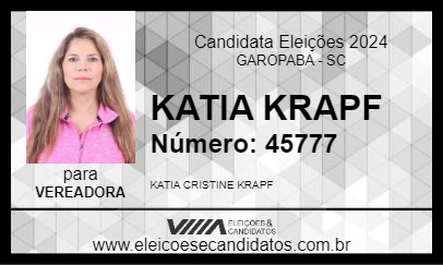 Candidato KATIA KRAPF 2024 - GAROPABA - Eleições