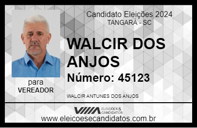 Candidato WALCIR DOS ANJOS 2024 - TANGARÁ - Eleições