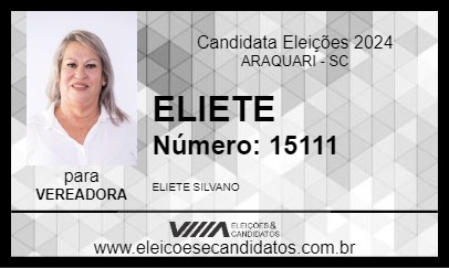 Candidato ELIETE 2024 - ARAQUARI - Eleições