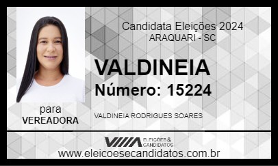 Candidato VALDINEIA 2024 - ARAQUARI - Eleições