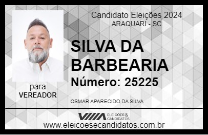 Candidato SILVA DA BARBEARIA 2024 - ARAQUARI - Eleições