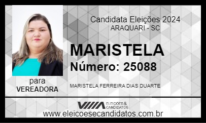 Candidato MARISTELA DO BRECHÓ 2024 - ARAQUARI - Eleições