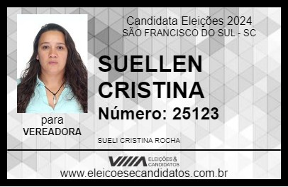 Candidato SUELLEN CRISTINA 2024 - SÃO FRANCISCO DO SUL - Eleições