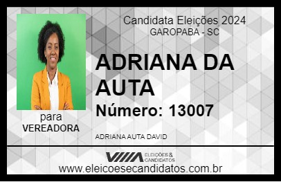 Candidato ADRIANA DA AUTA 2024 - GAROPABA - Eleições