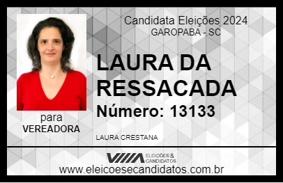 Candidato LAURA DA RESSACADA 2024 - GAROPABA - Eleições