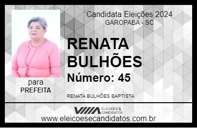 Candidato RENATA BULHÕES 2024 - GAROPABA - Eleições