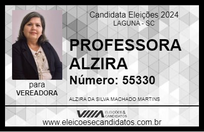 Candidato PROFESSORA ALZIRA 2024 - LAGUNA - Eleições