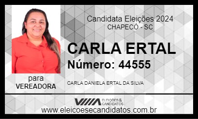 Candidato CARLA ERTAL 2024 - CHAPECÓ - Eleições