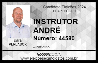 Candidato INSTRUTOR ANDRÉ 2024 - CHAPECÓ - Eleições