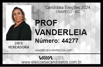 Candidato PROF VANDERLEIA 2024 - CHAPECÓ - Eleições