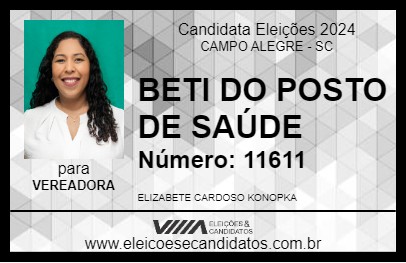 Candidato BETI 2024 - CAMPO ALEGRE - Eleições