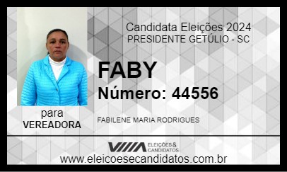 Candidato FABY 2024 - PRESIDENTE GETÚLIO - Eleições