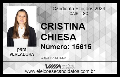 Candidato CRISTINA CHIESA 2024 - CAIBI - Eleições