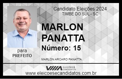 Candidato MARLON PANATTA 2024 - TIMBÉ DO SUL - Eleições