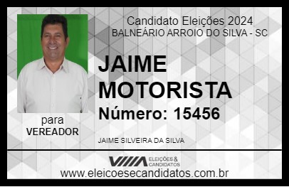 Candidato JAIME MOTORISTA 2024 - BALNEÁRIO ARROIO DO SILVA - Eleições