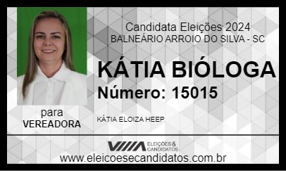 Candidato KÁTIA BIÓLOGA 2024 - BALNEÁRIO ARROIO DO SILVA - Eleições