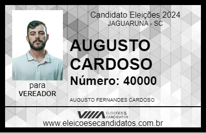 Candidato AUGUSTO CARDOSO 2024 - JAGUARUNA - Eleições