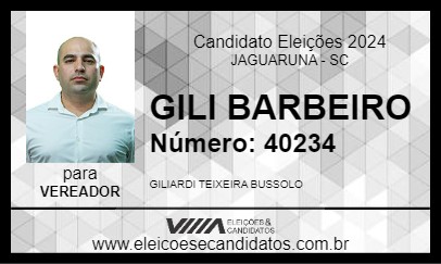 Candidato GILI BARBEIRO 2024 - JAGUARUNA - Eleições