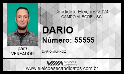 Candidato DARIO 2024 - CAMPO ALEGRE - Eleições